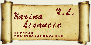 Marina Lišančić vizit kartica